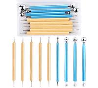 9 Pcs Dotting Tool Set, Dotting Pens with Ball Styluses Tools, Nail Art Pen Set with Storage Box, Marbleizing Tool, Nailart Tools for Rock Art Painting Nail Beuty Design Drawing Drafting