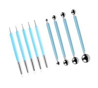 9 PCS Double Head Ceramic Texturing Dot Tools Multifunctional Clay Modeling Embossed Carving Detail Metal Craft