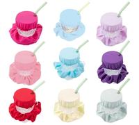 9 Pcs Drink Covers Anti Spike, Anti-Spike Drink Protector for Women, Reusable Drink Cover Scrunchie, Portable Anti Spike Drink Covers with Hair Band, Drink Spiking Prevention Fits Most Cups Lids