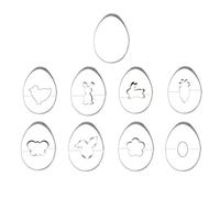 9 PCS Easter Cookie Egg Chicken for Butterfly Carrot Shape Cookie Mold Biscuit Cutter Stainless Steel Mate Stainless Steel Biscuit