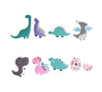 9 Pcs Embroidered Patches Cartoon Dinosaur Sewing Patches Iron On Applique Sew On for Jeans