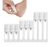 9 PCS Empty Airless Vacuum Cosmetic Container Small Travel Bottles,Refillable Clear Mini Travel Bottles,Airless Pump Bottle for DIY Foundation, Lotion, Moisturiser, Shampoo, Toiletry (5ml/10ml/15ml)