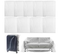 9 Pcs Extra Large Plastic Bags, 100 x 120cm Heavy Duty Plastic Bags, Thickened and Sturdy, Clear Waterproof Plas-tic Bag for Luggage, Suitcase, Quilts, Chair, Bike