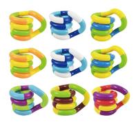 9 Pcs Fidget Toy, Colorful Variable Twisters Sensory Adhd Fidget Toys, Tangle Fidget Toy, Tangle Stress Reliever Silent Fidget Toys Suitable for Kids and Adults