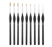 9 Pcs Fine Detail Brush Set, Miniature Micro Paint Brushes Small Artist Paint Brushes for Nail Art, Acrylic, Watercolour, Oil Painting, Model Making and Line Painting