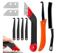 9 PCS Grout Removal Tool, Tile Grout Remover with 6 PCS Extra Replacement Accessories, Tile Grout Hand Saw Angled Grout for Tile Cleaning, Grouting Tool Efficient Removal