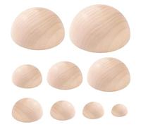 9 Pcs Half Round Pottery Tools, Wooden Ceramic Plate Press Tool Semi-Circular Modeling Pottery Molds Slump Press Art Making for Ceramic Top DIY Bowls