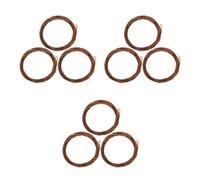 9 Pcs Handwoven 20cm round Rattan Grapevine DIY Wreath