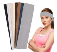 9 PCS Headbands for Women Non Slip,Cotton Headbands,Fashion Elastic Sports Hair Bands,Soft Hairband for Gym Sports Yoga Exercise Running