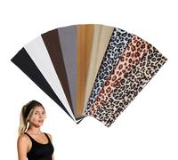 9 Pcs Headbands For Women's Hair, Leopard Headband & Solid Color Ladies Headbands, Running Headband Women for Yoga Gym Sports Fashion Accessories