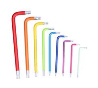 9 PCS Hex Key Set Chrome Vanadium Steel Long Arm Tools with Colour Coding, Lightweight Anti Slip Grip, Professional Maintenance Kit for Repair