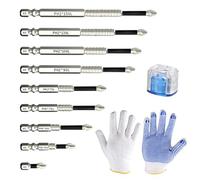 9 Pcs K5 Magnetic Screwdriver Bits, PH2 Impact Driver Bits, 25-150 mm