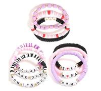 9 Pcs Kpop Crystal Bracelets for Women Girls, Demon Hunters Inspired Stackable Stretch Bracelet, Music Fan Merch Jewelry, Anime Character Theme Friendship Bracelets for Cosplay Concert Accessories