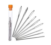 9 PCS Large Eye Blunt Sewing Needles with Plastic Cross Stitch Knitting Thread Nee Embroidery Leather Needle Handmade