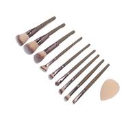 9 Pcs Makeup Brush Set Powder Concealers Eye Shadows Brushes Sponge Synthetic Makeup Brushes
