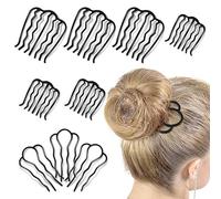 9 Pcs Metal Hair Accessories for Updos: U-Shape Twist Combs, Pins, Fork Clip - Classic Style for Women and Girls