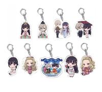 9 Pcs My Happy Marriage Keychain Anime Figure Cosplay Keyring Pendant My Happy Marriage Cute Acrylic Chain Decor
