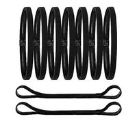 9 Pcs Non-Slip Elastic Sports Headbands, Black Slim Hairband with Elastic Silicone Grip Exercise Hair and Sweatbands Athletic Hair Accessories for Yoga Jogging Vollyball Men Women Kids Outdoor Sports