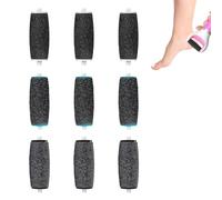 9 Pcs Pedi Replacement Rollers for Scholl, Refills for Scholl Velvet Smooth, 3 Coarse Levels Include Extra Rough Medium for Cracked Dry Hard Skin Removal, Compatible with Most Electric Foot File Tools