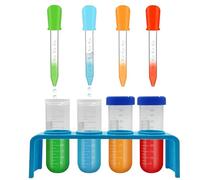 9 Pcs Pipettes for Children,Science Kits for Kids,Potion Making Kit Children,Plastic Test Tubes with Stand and Dropper Pipettes for Creative Science Experiments Kids Water Play Educational Toy