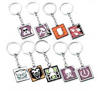 9 Pcs Rainbows Six Siege Keychain Game Rainbows Six Siege Costume Jewellery Rainbows Six Figures Cosplay Merchandise Rainbows Six Keyring Set