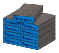 9 Pcs Sanding Blocks Wet and Dry Sandpaper for Wood & Walls 120 Grit, Washable, Reusable Sanding Sponge for Woodworking, Metal & Drywall Polishing