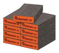 9 Pcs Sanding Blocks Wet and Dry Sandpaper for Wood & Walls 80 Grit, Washable, Reusable Sanding Sponge for Woodworking, Metal & Drywall Polishing