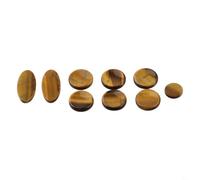 9 Pcs Saxophone Key Buttons Inlays for Alto Tenor Soprano Sax - Replacement Plastic Keys with Round and Oval Fit, Brown