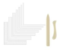 9 Pcs/Set Creative Positioning Pieces Card Corners Helpers with Bone Folder Tool Stamping Corners Paper Craft Supplies Scrapbooking Tools for Paper Craft Card Making and Scrapbooking Crafting Tool