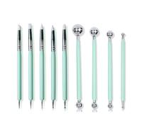 9 PCS Silicone Clay Sculpting Tools, Ball Stylus Dotting Tools Double-Ended Polymer Clay Tool Modeling Ball Tools Soft Rubber Tip Modelling Pen for Art Crafts DIY Pottery Sculpture