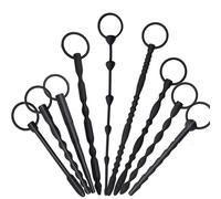 9 Pcs Silicone Urethral Plug Sex Toy Sound Device Trainer Sex Toy Male Urethral Stimulation Solid Penis Plug Men's Urethral Toy Urethral Trainer Kit