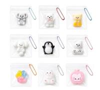 9 PCS Squishy Charms Squishy Water Keychain with Ball Chain Kill Time Funny | Stress Relief Toy, Kneading Toy, Stress Relief, Sensory Toy, Comfortable Texture, For Children and Adults, Present, Gift