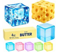 9 PCS Squishy Cubes Set, Ice Cube Squishys Fidget Toys for Adult