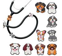 9 Pcs Stethoscope Charms, Stethoscope Accessories for Nurse, Doctor, Vet Stethoscopes, Unique ID Tags Compatible, Perfect Gift for Nurses, Doctors, Veterinarians, PEDS, Medical Workers