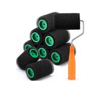 9 Pcs Textured Paint Roller Kit, 4 Inch Bed Liner Roller Covers with Frame for Truck Coatings and Non-Slip Surfaces