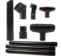 9 Pcs Vacuum Attachments Fit for Shop Vac Accessories 1 1/4" - 3 Pcs Vacuum Extension Wand, 1 1/4 inch (32 mm) & 1 3/8 inch (35 mm) Vacuum Hose Adapter, 1 1/4 inch Vacuum Cleaner Accessories Brush Kit