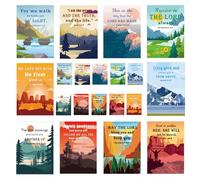 9 Pcs Vintage National Park Posters Nature Wall Art Mountain Print Set Abstract Hikers Campers Posters Travel City Around World Poster Unframed for Living Room Bedroom Bathroom Decor
