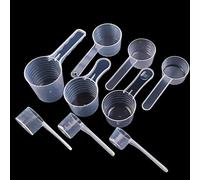 9 Pcs Washing Powder Scoop, Scoops for Powder, Laundry Scoop, Laundry Powder Scoop, Measuring Scoop, 5g, 7.5g, 10g, 15g, 20g, 25g, 30g, 35g, 50g Reusable Protein Powder Scoop