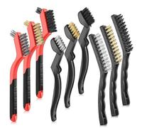 9 PCS Wire Brush, Carb Cleaner Wire Brushes for Cleaning Metal Brush Cleaning Supplies Paint Scrubbing Metal Rust Remover Brushes for Welding Slag