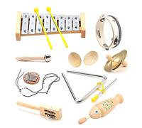 9 Pcs Wooden Percussion Instruments Orff Percussion Children Musical Instruments Rhythm Device For Preschool Education