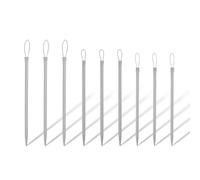 9 PCS Wool Needles with Loops, Aluminium Yarn Needle with Nylon Thread Loop Threader, Tapestry Darning Embroidery Needle Kit with Threaders for Knitting Crochet Doll Making Hand Sewing Projects