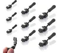 9 PCS Zipper Repair Kit, Jeans, Jackets Replacement Zipper Pulls, Removable Zip Puller, 3 Sizes Instant Zip Fixer for the Elderly and Those with Arthritis (Black)