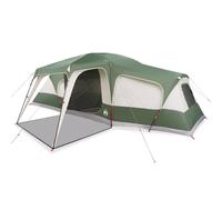 9 Person Family Dome Tent with Porch Green Water Repellent Polyester