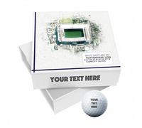 9 Personalised Golf Balls in Custom Gift Box, Football Team Spurs White Hart Lane Stadium Novelty Soccer Themed Golf Gift Ideal for Birthday Grandad Father's Day Golfer