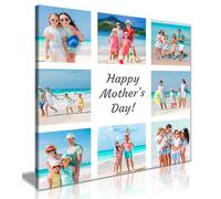 9 Photo Collage Square Personalised Canvas Print - Custom Photo Collage Wall Art - Multiple Sizes via “Customise Now” - Custom Printed Gift for Home & Occasions