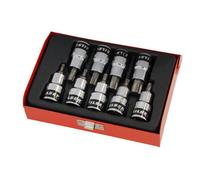 Neilsen CT2562 9pc 1/2in DR Star Plus Bit Set - T20 to T60, Foam Tray for Storage