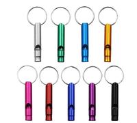 9-Piece Aluminium Survival Whistle, High Decibel Emergency Whistle, Suitable for Sports, Refereing, Dog Walking, Hiking, Camping and Other Occasions