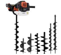 9 Piece Auger Ground Drill Set Steel Post Hole Digger Earth Bit vidaXL