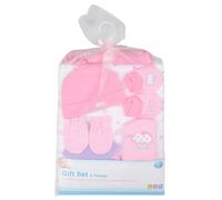 9 Piece Baby Gift Set Newborn Christening Present Blanket Booties Hanger - Pink