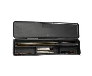 9 Piece Barrel Cleaning Kit for .177 & .22 Rifles and Pistols - Comprehensive Gun Maintenance Kit with Brass Brushes, Nylon Brushes, Wool Mops, Swivel Rod, and Storage Case